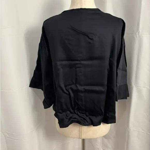 NWT Ettitude Sateen Set - Short Sleeve Shirt & Shortie - Onyx - Picture 2 of 9